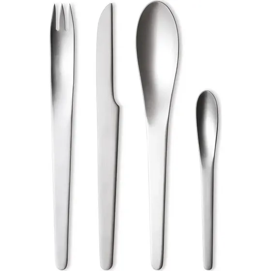 Georg Jensen Arne Jacobsen Bestekset Mat RVS 4 Delig