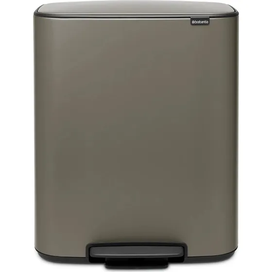 Brabantia Bo Pedaalemmer 2x30L - Platinum