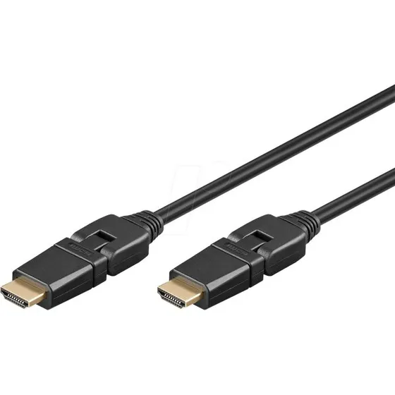 Goobay HDMI 2.0 5 m 4K@60Hz 360 draaibare stekker Zwart