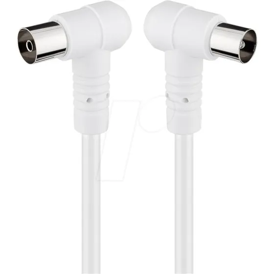 Goobay 67356 Coaxkabel 5 m IEC Wit 90