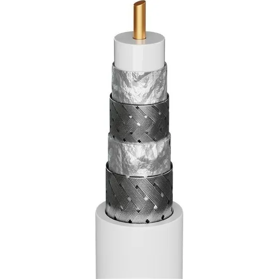 Goobay 74021 Coaxkabel 100 m Wit 75  120 dB