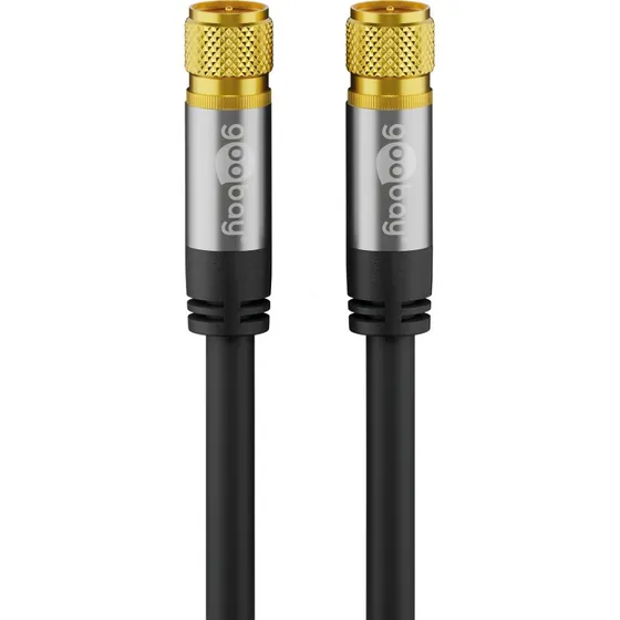 Goobay Coaxkabel 5 m 4x afgeschermd Zwart