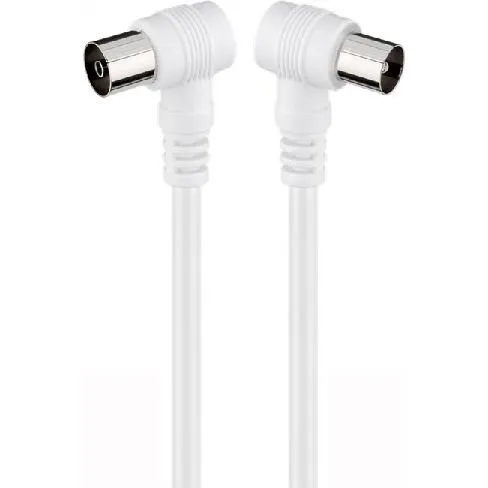 Goobay Haakse Coax Kabel 1,5 m Wit