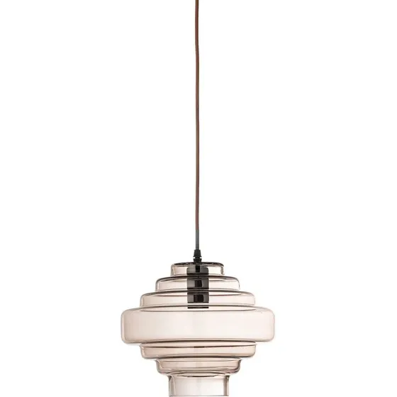 Bloomingville Ilua Hanglamp, Bruin Glas, 27 cm