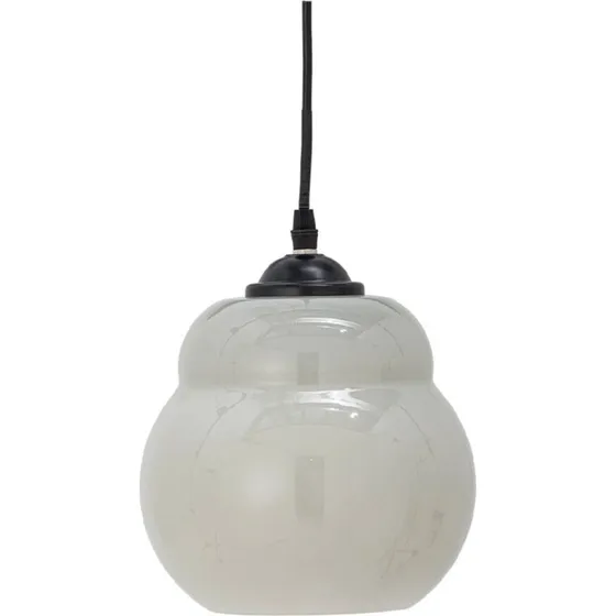 Bloomingville Motella Hanglamp Grijs, Glas, 19x18 cm