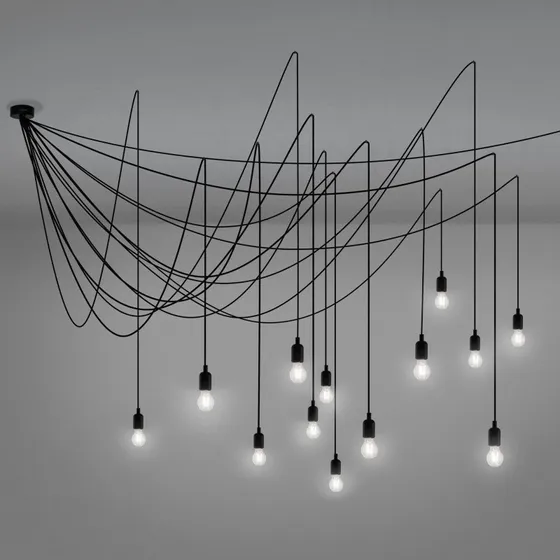Seletti Maman Hanglamp LED - Zwart - 14 E27 Fittingen