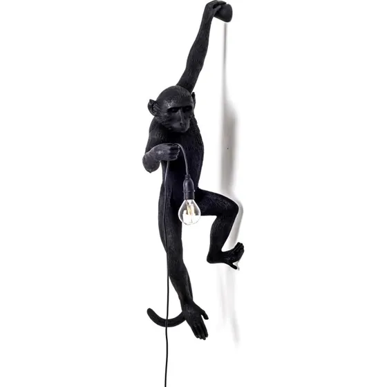 Seletti Monkey Lamp Buitenwandlamp - Links - Zwart