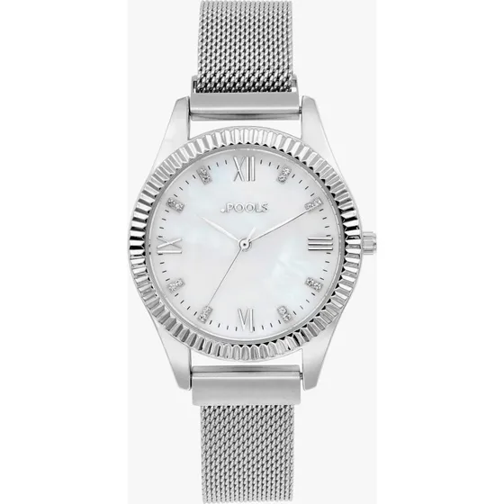 Dameshorloge Edelstaal Milanese Band Parelmooi