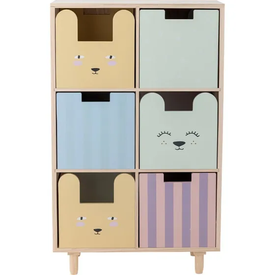 Bloomingville Calle Boekenkast met Laden Naturel