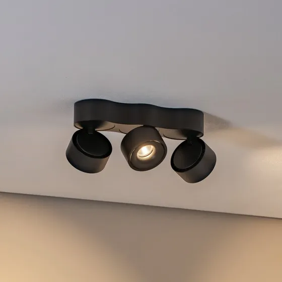 Arcchio Rotari LED Plafondlamp - Zwart - 3 Verstelbare Spots