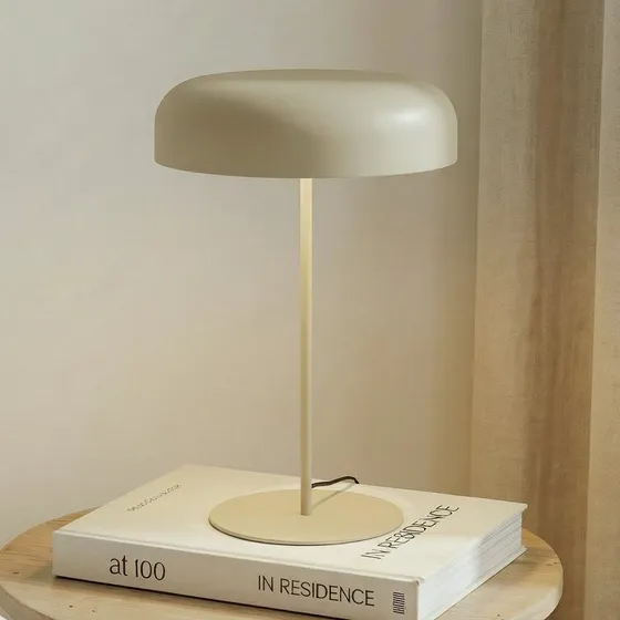 Lindby Tafellamp Edion, Beige, Metaal, 45 cm