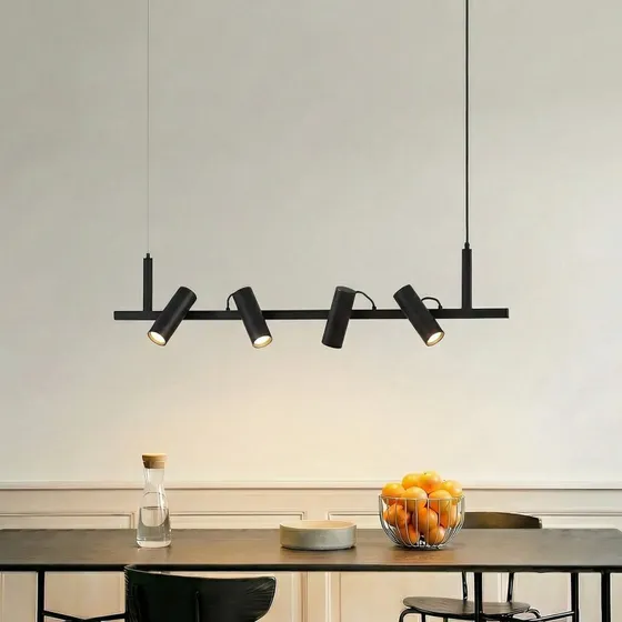 Lucande Lysias Hanglamp - Zwart Metaal - 120 cm