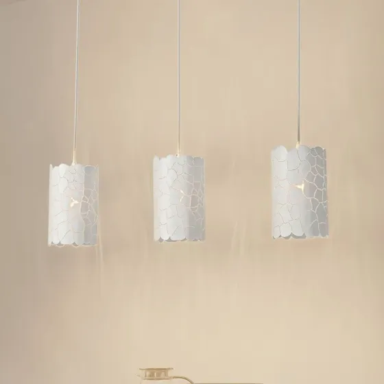 Lindby Aralena Hanglamp Wit - 3-lamps - 92 cm