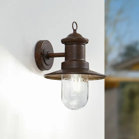Lindby Eloretta Buitenwandlamp, Roest/Bruin, Metaal