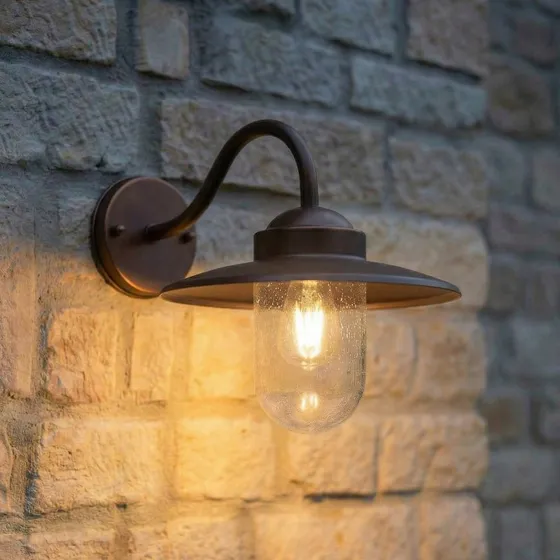 Lindby Bilma Buitenwandlamp - Roestkleur - 29 cm