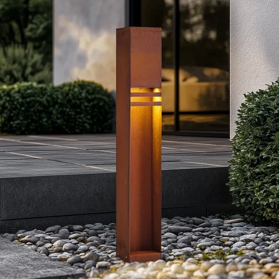 Lucande Oxido LED Tuinpadverlichting - Cortenstaal - 80 cm