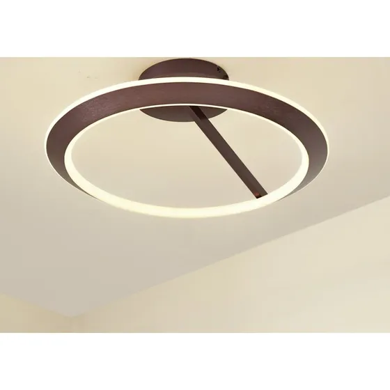 Lucande Eldra LED Plafondlamp Ø 55 cm - Koffiebruin - CCT