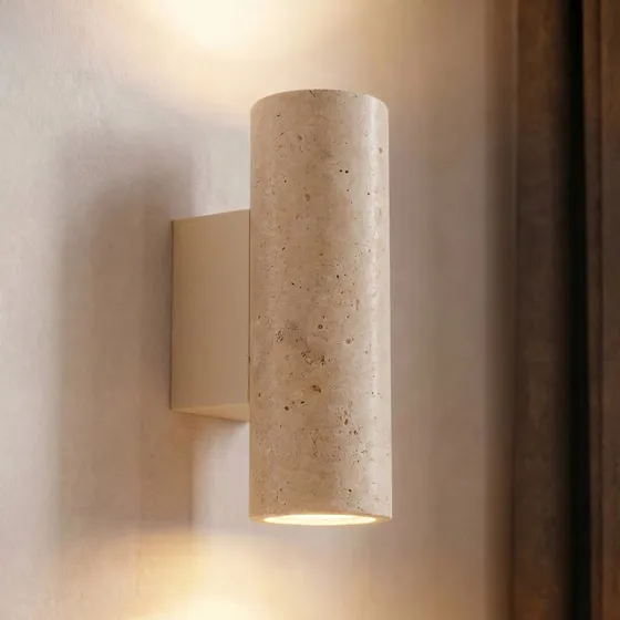 Lucande Wandlamp Tavira - Travertijn - Up/Down - Beige