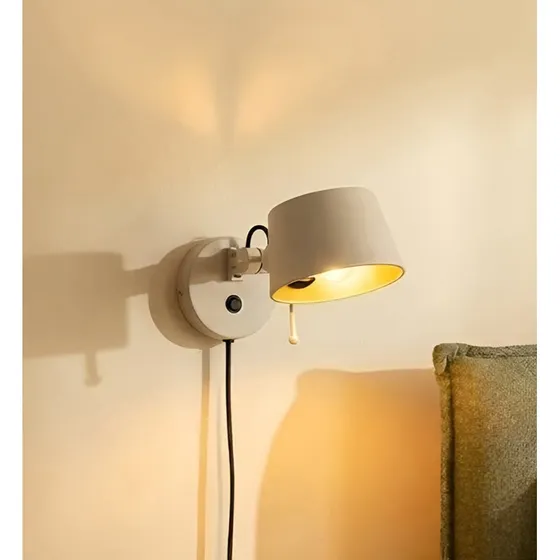 Lucande Wandlamp Silka, 14 cm, Beige, Flexibel