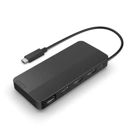 Lenovo USB-C Travel Dock 2x 4K (met adapter, zwart)