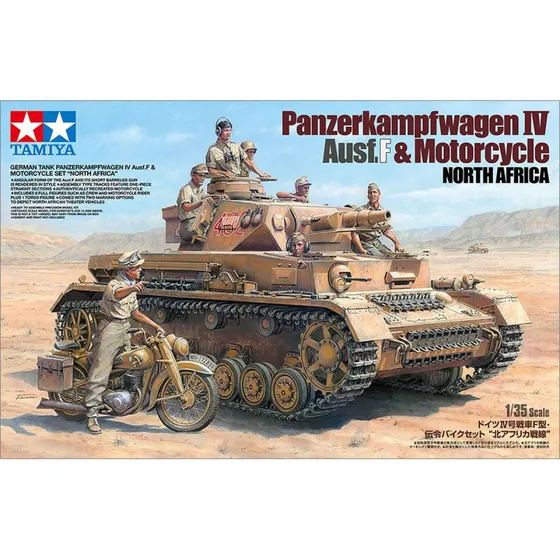 Tamiya 1/35 Panzerkampfwagen IV Ausf.F & Motorset Noord-Afrika 25208