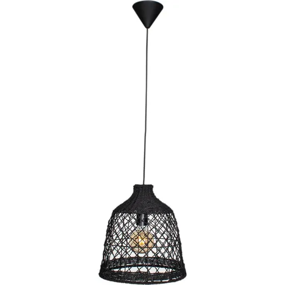 By Rydéns Lucena Hanglamp - Zwart - Rotan