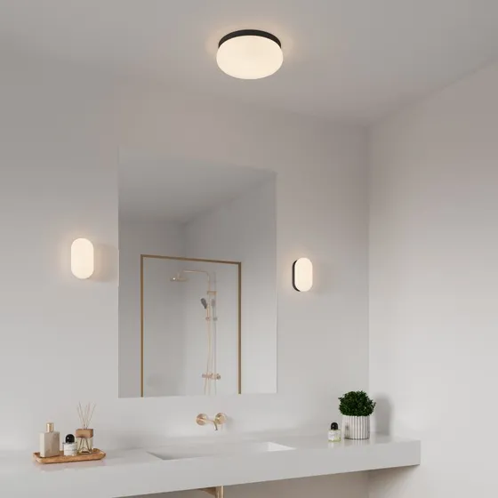 Nordlux Plafondlamp Foam - Zwart - IP44 - Rond