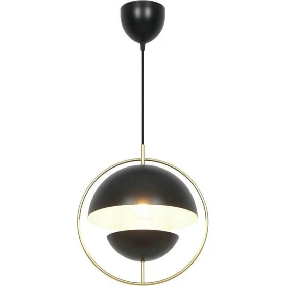 Nordlux Tavia Hanglamp Zwart met Messing Details - Ø 33 cm