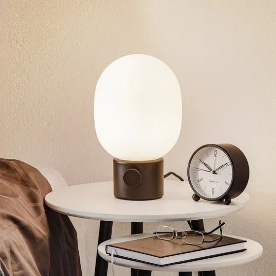 Audo Copenhagen JWDA Tafellamp - Zwart - Opaalglas
