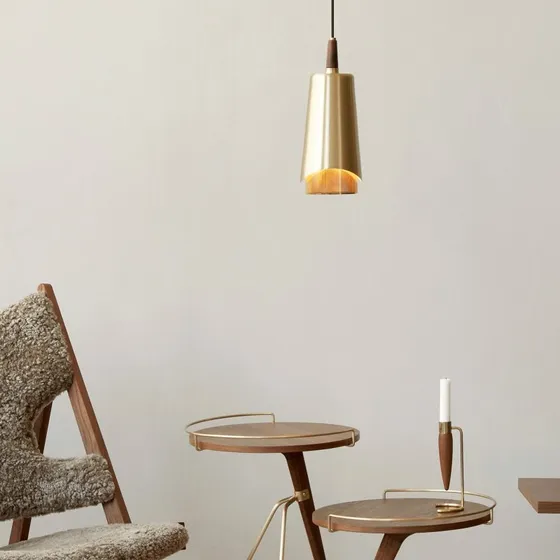 Audo Copenhagen Umanoff hanglamp - Messing & Walnoot