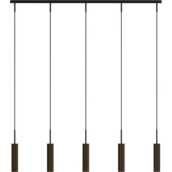 Audo Copenhagen Tubulaire Rail Hanglamp - 5-lamps - Brons