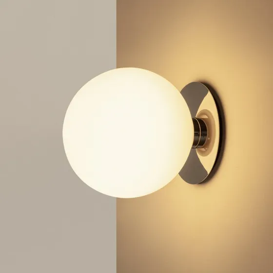 Audo Copenhagen Audo TR Bulb wandlamp - Wit/Polished Steel - Ø 20 cm