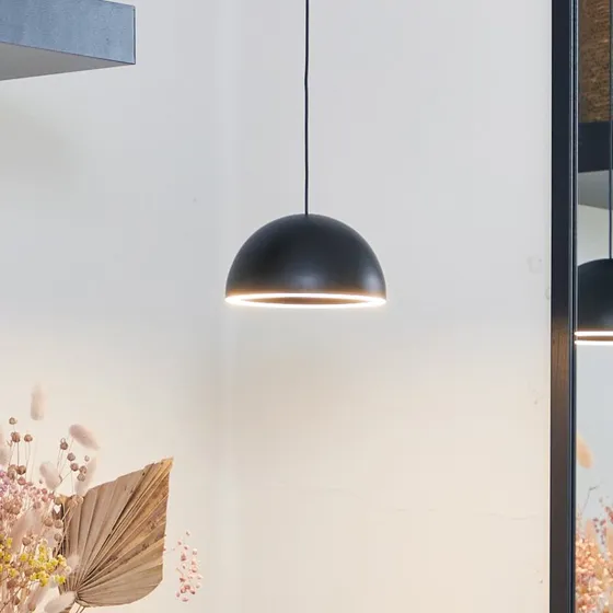 LOOM DESIGN Hanglamp Curve Zwart Aluminium Ø 14 cm