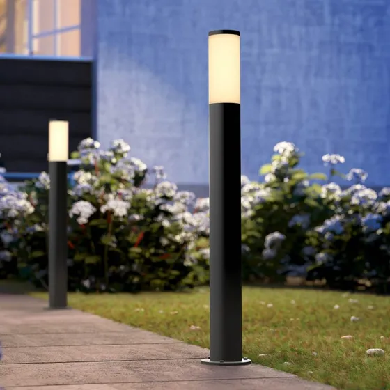 Philips Utrecht Tuinpadverlichting - Antraciet - RVS - E27