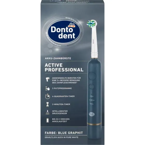Dontodent Active Professional Elektrische Tandenborstel Pure White/Graphite Blue