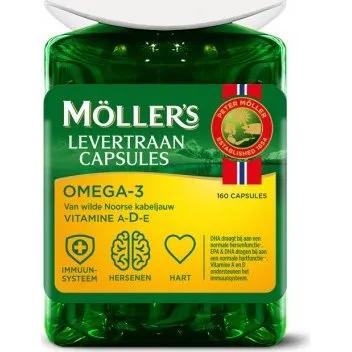 Mollers Omega-3 Levertraan Capsules 160cp