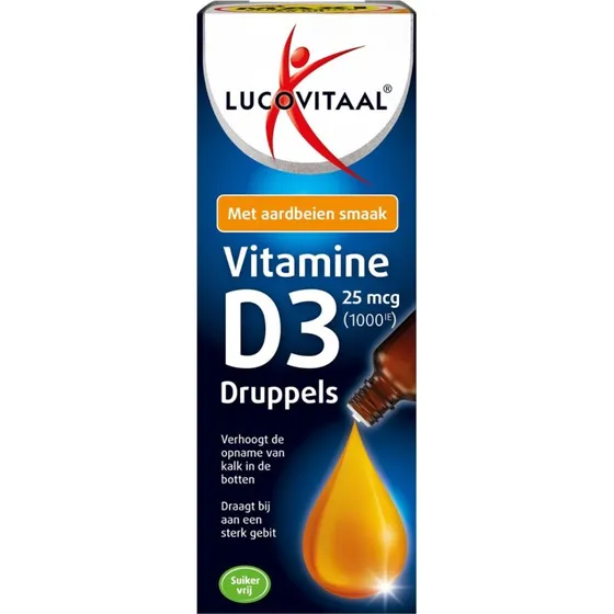 Lucovitaal Vitamine D3 50 ml Aardbei 25 µg