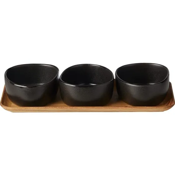 AIDA Titanium Black Organic Dessertschaaltjes Set van 4