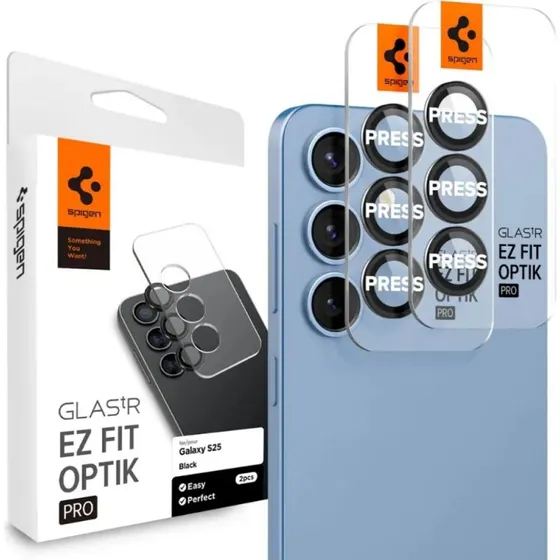 Spigen Optik Pro EZ Fit Lens Protector voor Samsung Galaxy S25 (2-pack)