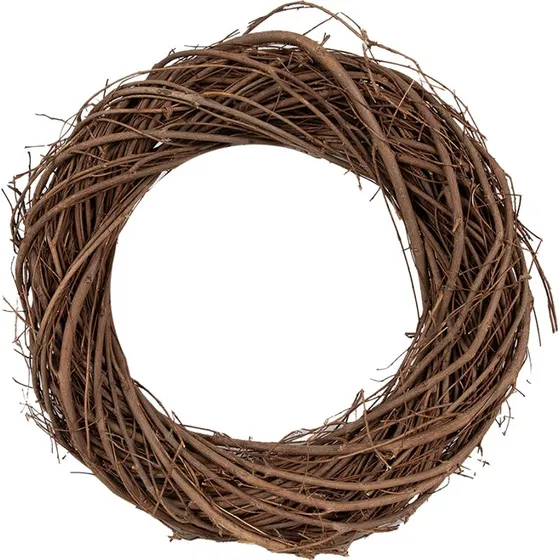 Clayre & Eef Decoratie Krans Bruin  25x5 cm