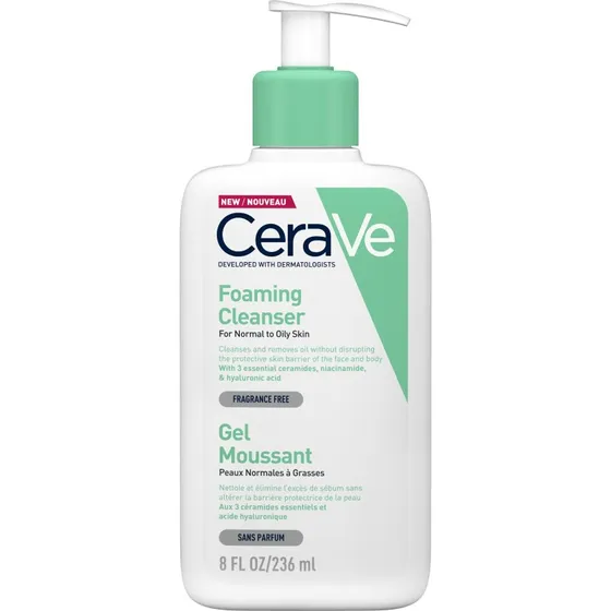 CeraVe Schuimende Reinigingsgel 236ml voor Normale Tot Vette Huid