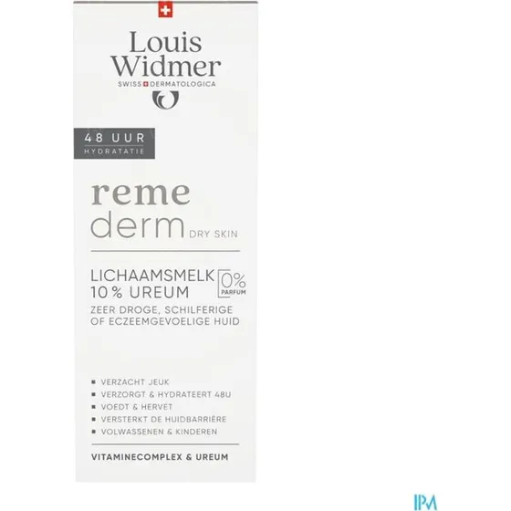 Louis Widmer Remederm Lichaamsmelk 10% Ureum Zonder Parfum 200ml