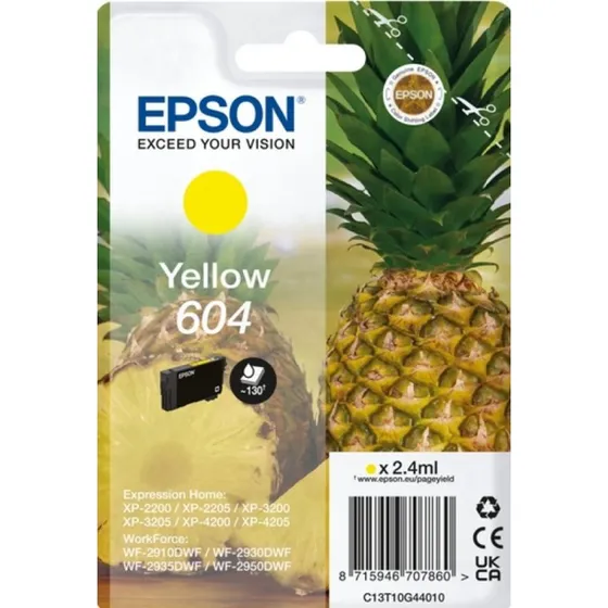 Epson 604 T10G44 Inktcartridge - Geel