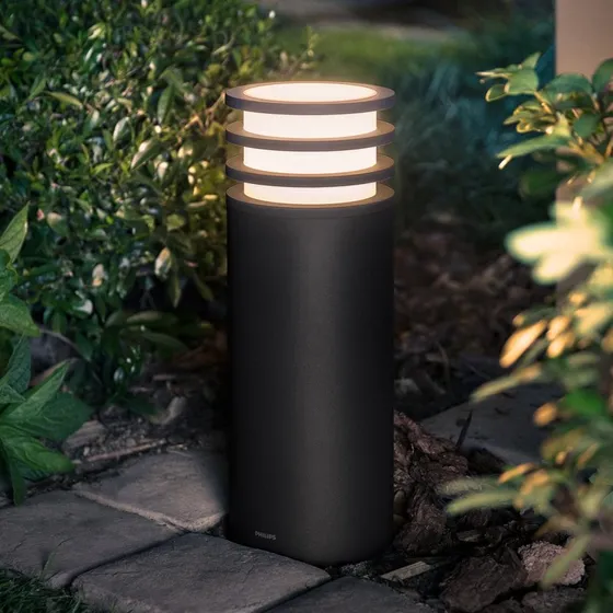 Philips Hue Lucca Tuinlamp Rond - 40cm - Antraciet
