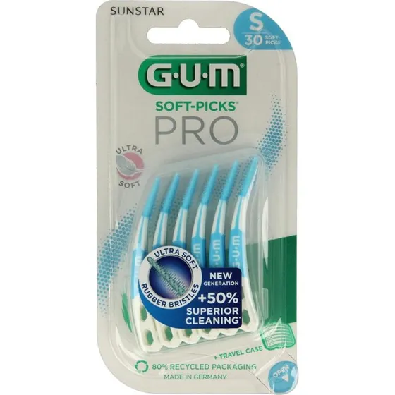 GUM Soft Picks Pro Small Blauw - 30 Stuks