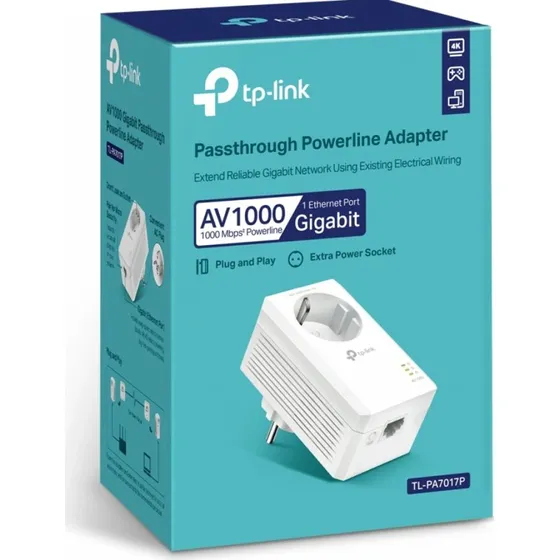 TP-Link TL-PA7017P Powerline Netwerkadapter 1000 Mbit/s Wit
