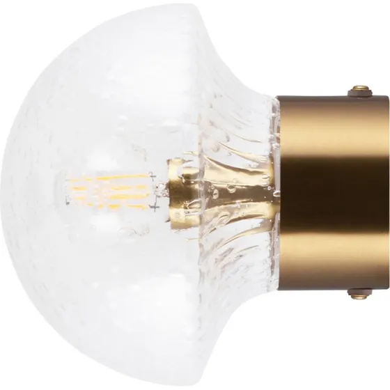 Globen Lighting Fungo 16 Plafondlamp - Helder Glas & Geborsteld Messing