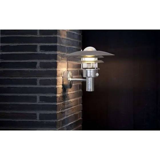 Nordlux Muurlamp Lønstrup met Sensor - Zink - Metaal