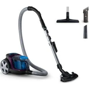 Philips PowerPro Compact Stofzuiger zonder Zak Blauw 900W