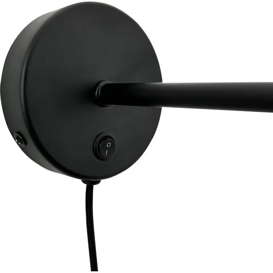 Dyberg Larsen Stoke Wandlamp - Mat Zwart - Ø 20 cm